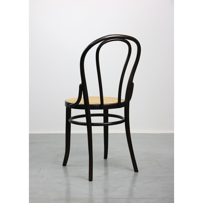 Paire de chaises vintage marron foncé de Michael Thonet