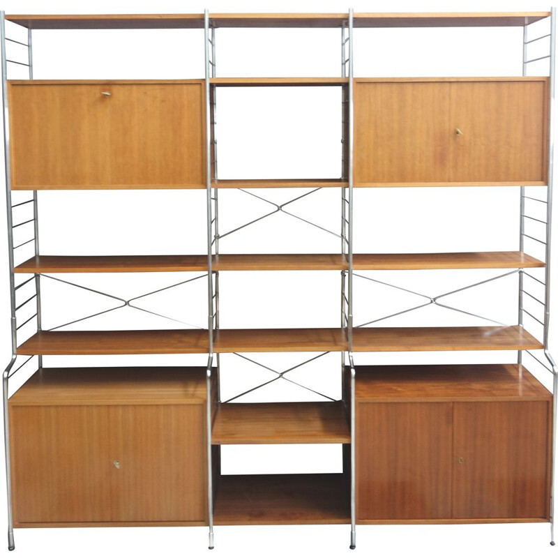 Independent vintage wall bookcase 1960