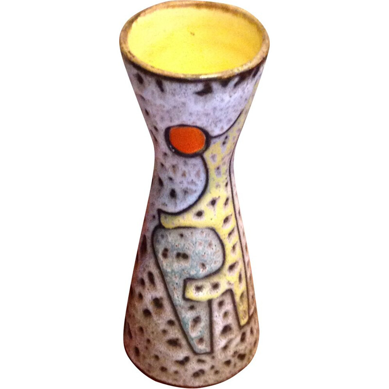 Vintage ceramic vase from Vallauris