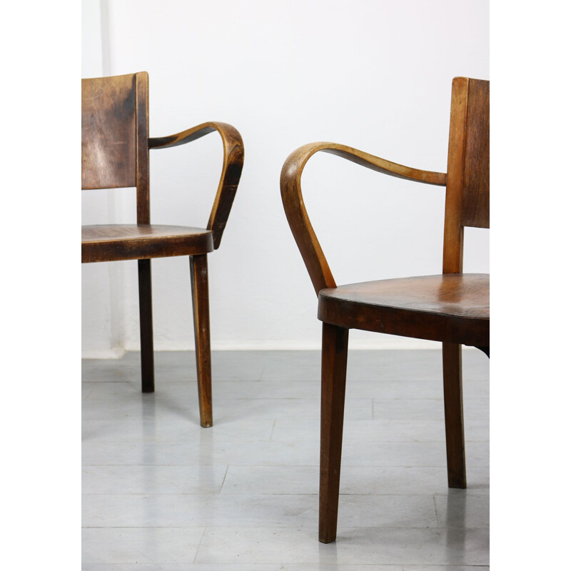 Pair of vintage Bentwood Armchairs by Michael Thonet 1930s