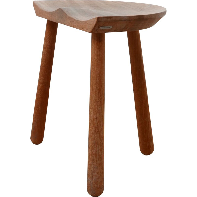 Vintage teak stool Denmark 1980