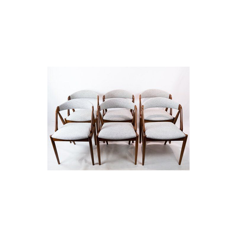 Set of 6 vintage dining room chairs by Kai Kristiansen & Schou Andersen 1960s