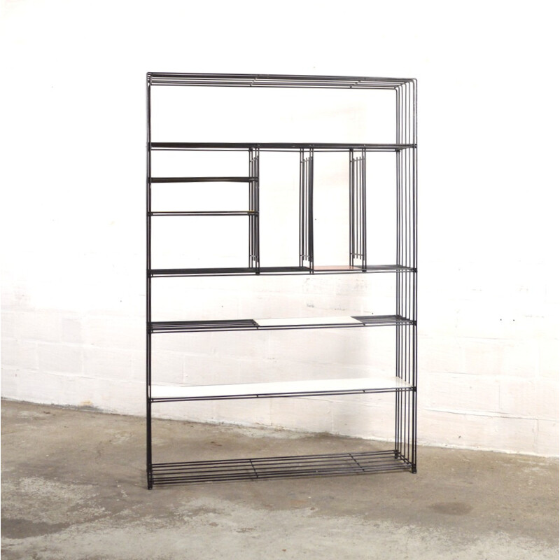 Pilastro bookcase in steel and multicolored metal, Tjerk REIJENGA - 1960s