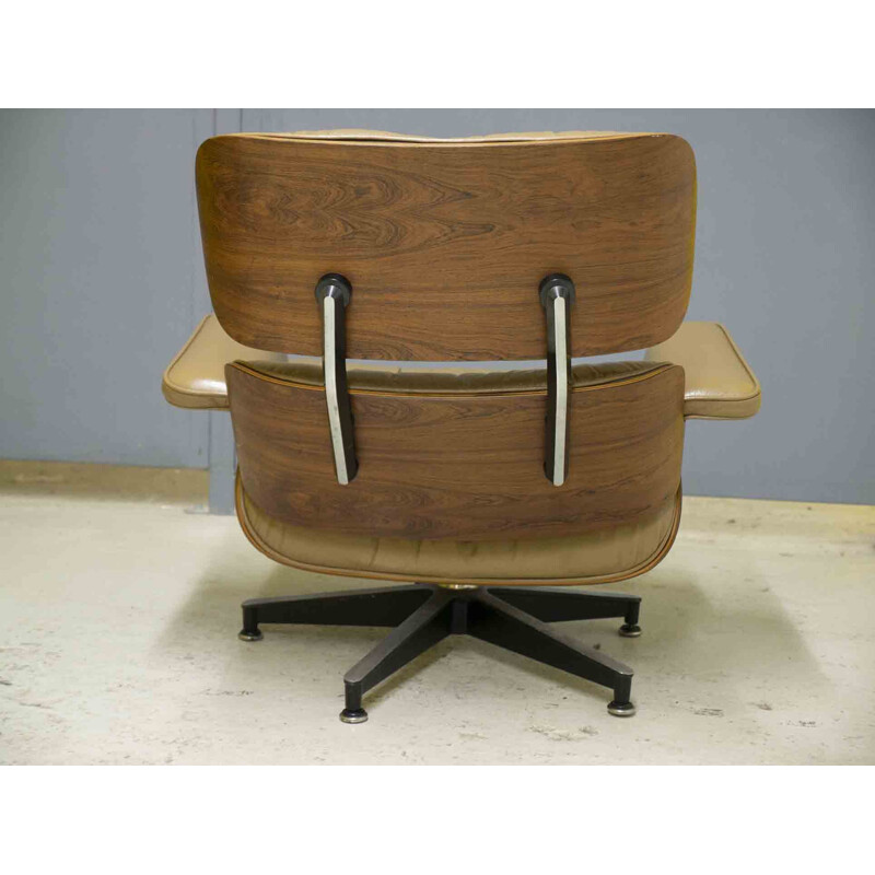 Fauteuil Lounge vintage Fauve de Charles & Ray Eames Herman Miller Etats-Unis 1976