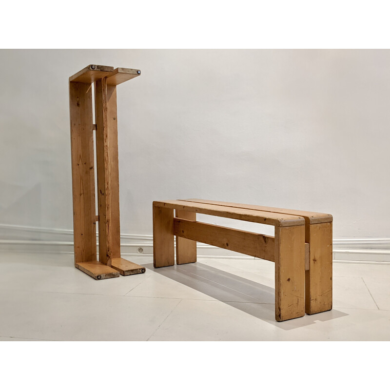 Pair of vintage benches for Les Arcs