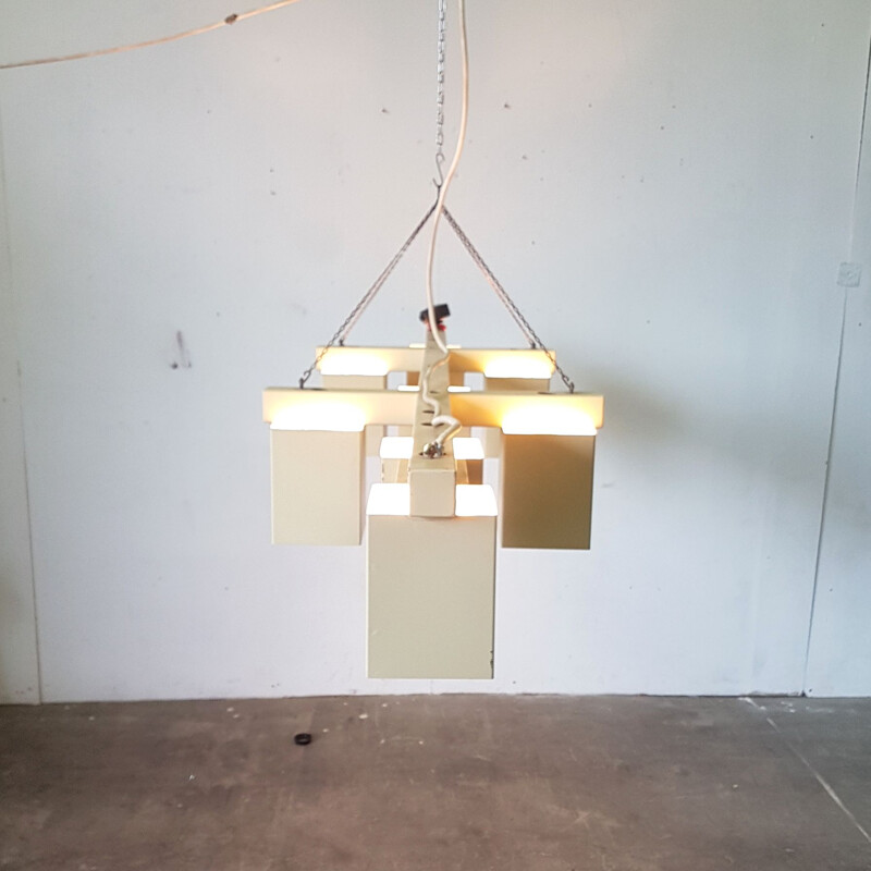 Large vintage constructivist wall lamp