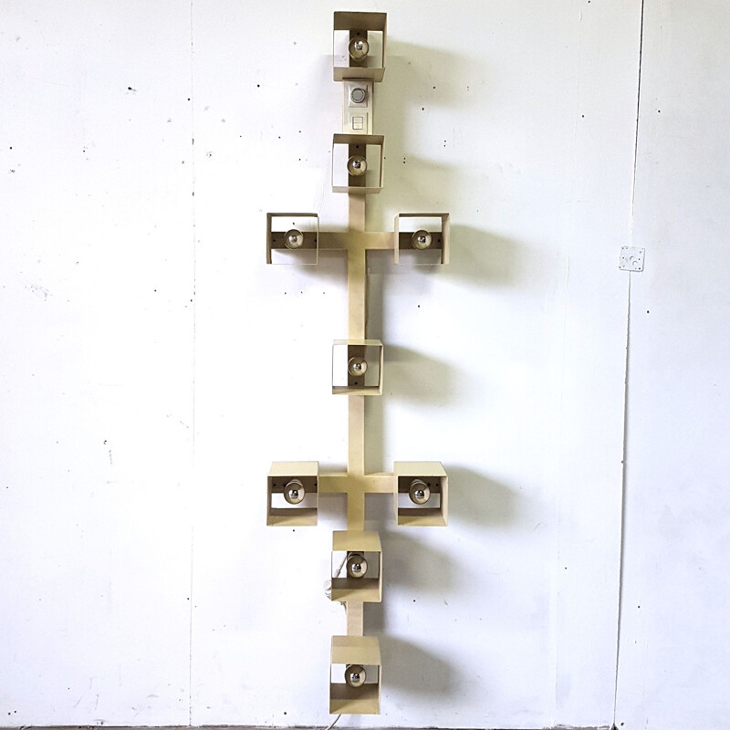 Large vintage constructivist wall lamp