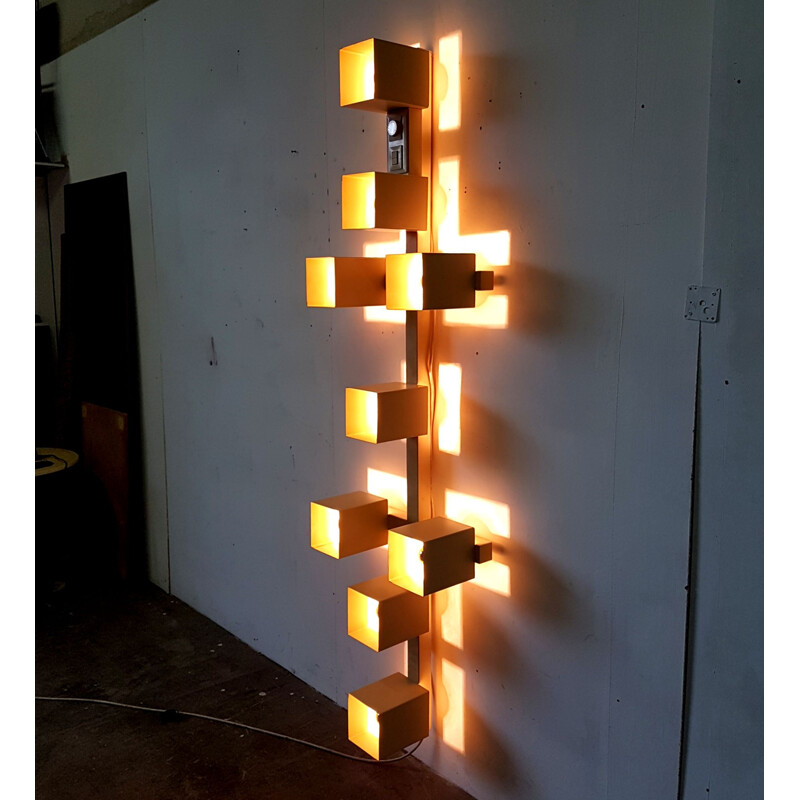 Large vintage constructivist wall lamp