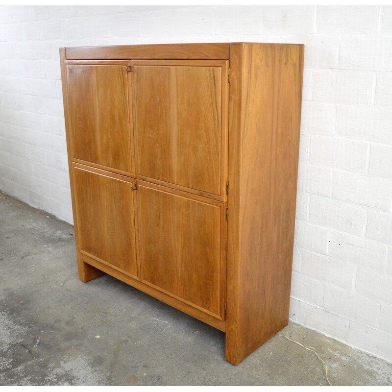 Dutch Van Den Berghe Pauvers cabinet in walnut - 1960s 