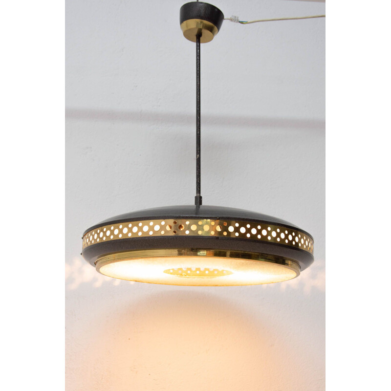 VIntage modernist space-age pendant lamp Czechoslovakia 1960s