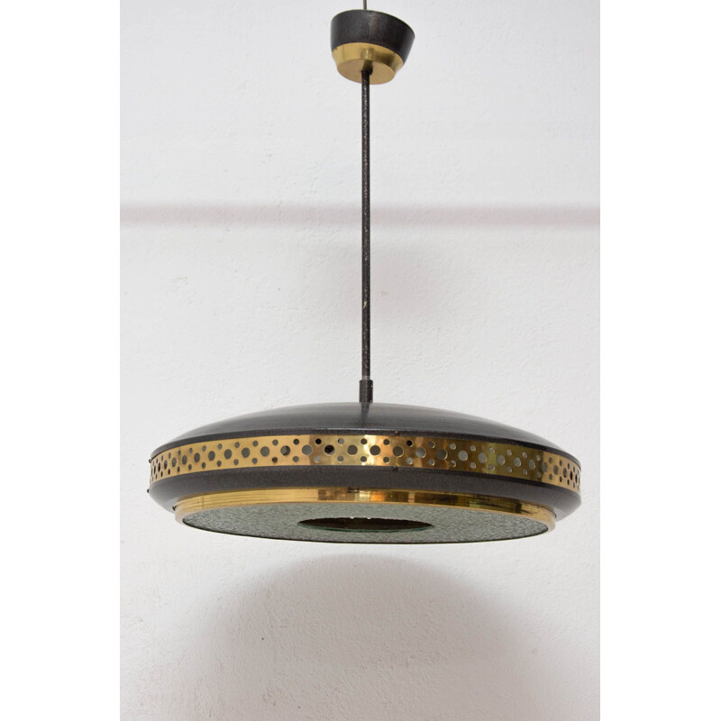 VIntage modernist space-age pendant lamp Czechoslovakia 1960s