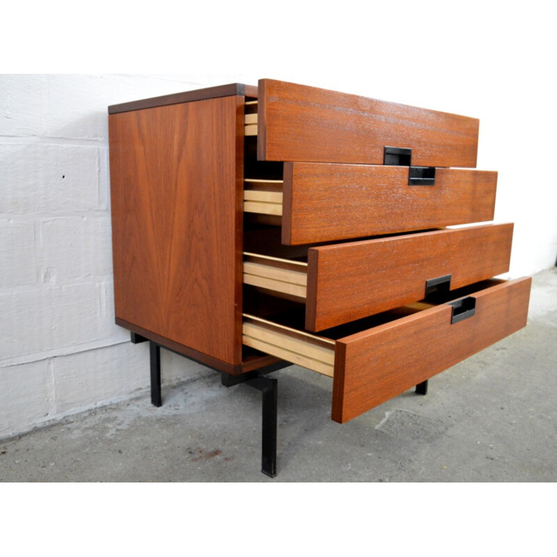 Pastoe chest of drawers in teak and metal, Cees BRAAKMAN - 1950s