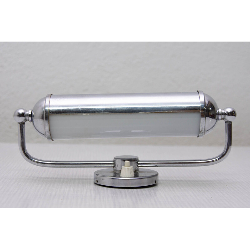 Vintage chrome Bauhaus wall lamp 1940