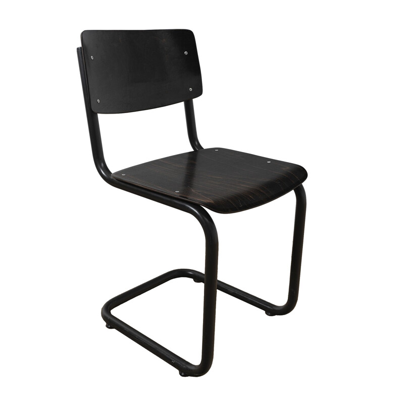 Vintage industrial chair with tubular structure