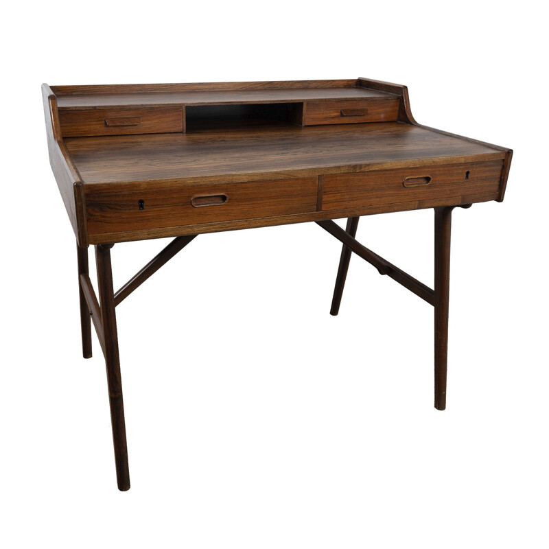 Vintage rosewood desk, model 65, by Arne Wahl Iversen for Vinde Møbelfabrik