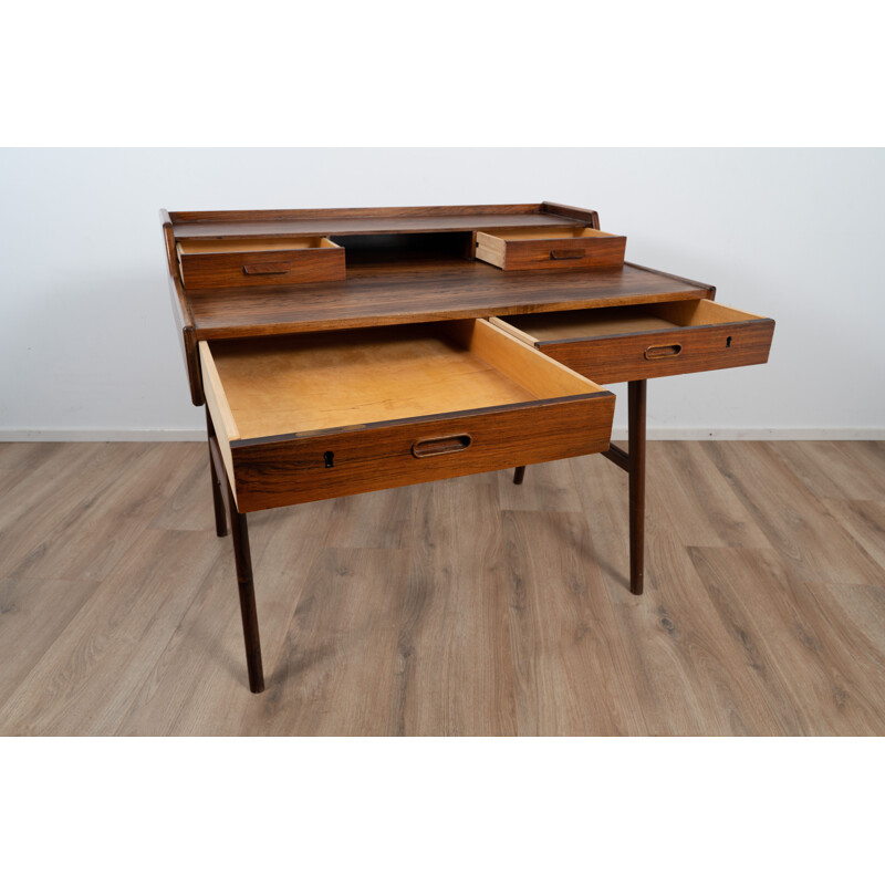 Vintage rosewood desk, model 65, by Arne Wahl Iversen for Vinde Møbelfabrik