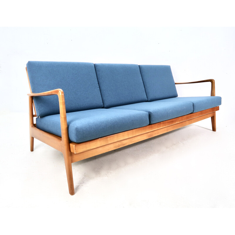 Mid-Century Cherrywood Sofa, 1960s