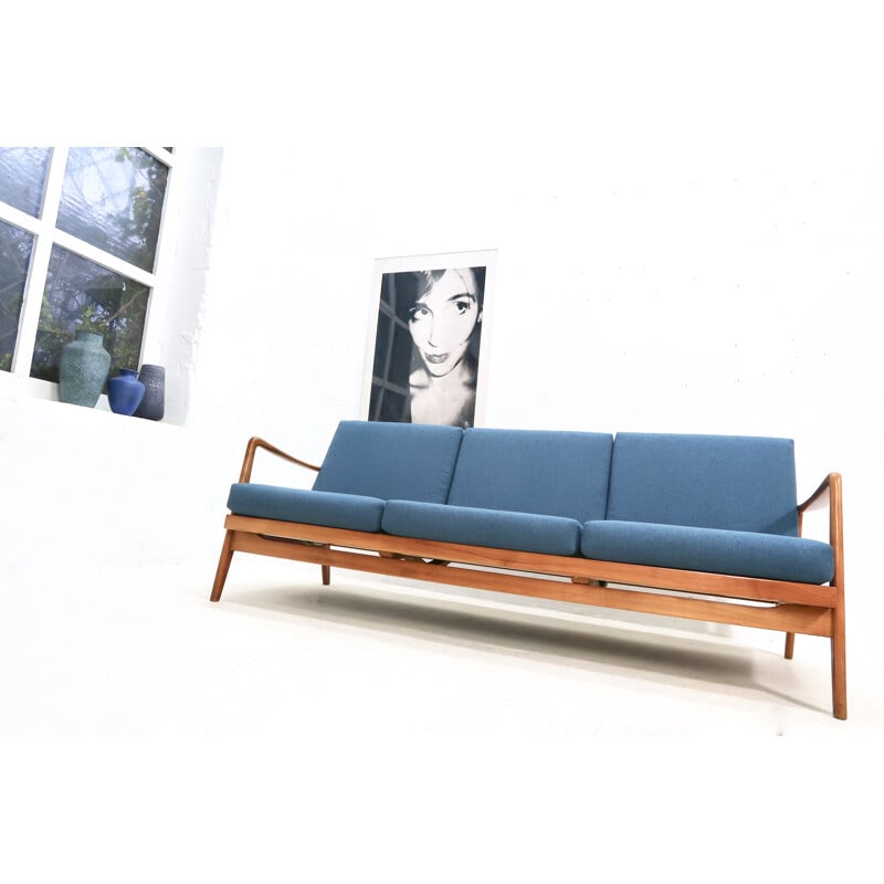 Mid-Century Cherrywood Sofa, 1960s