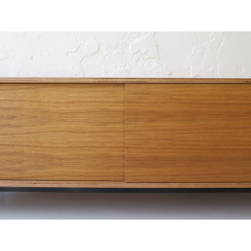 Vintage Low sideboard with sliding doors, 1980s