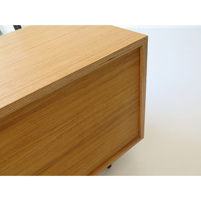 Vintage Low sideboard with sliding doors, 1980s