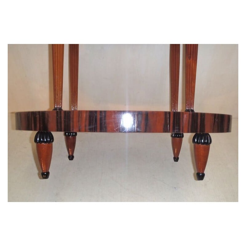 Vintage solid mahogany pedestal table, 1925