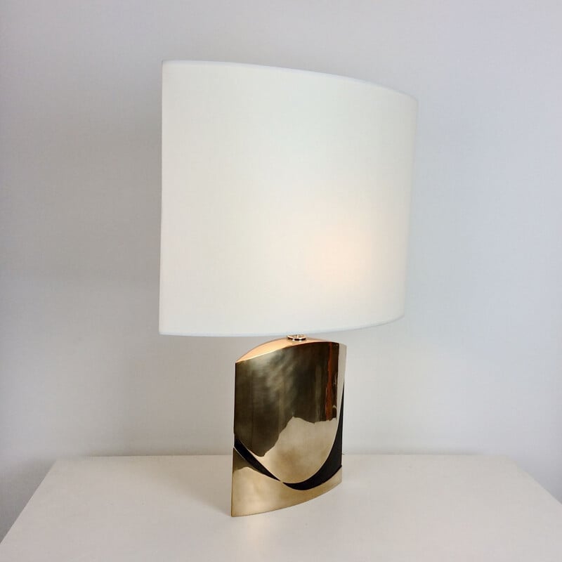 Lampe vintage en bronze par Esa Fedrigolli, Italie 1970