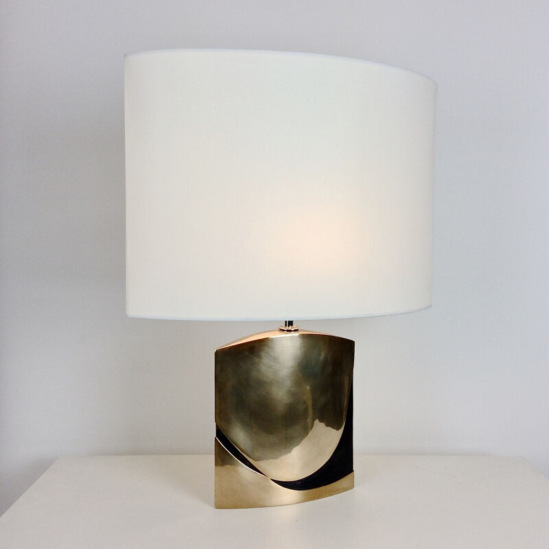 Vintage bronze lamp by Esa Fedrigolli, Italy 1970