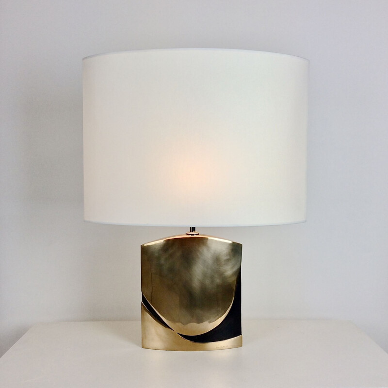 Vintage bronze lamp by Esa Fedrigolli, Italy 1970