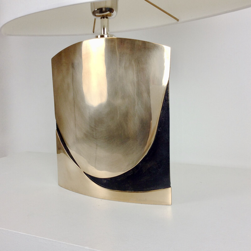 Lampe vintage en bronze par Esa Fedrigolli, Italie 1970