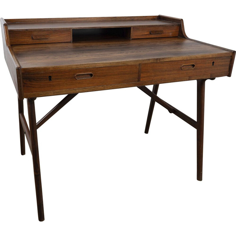 Vintage rosewood desk, model 65, by Arne Wahl Iversen for Vinde Møbelfabrik