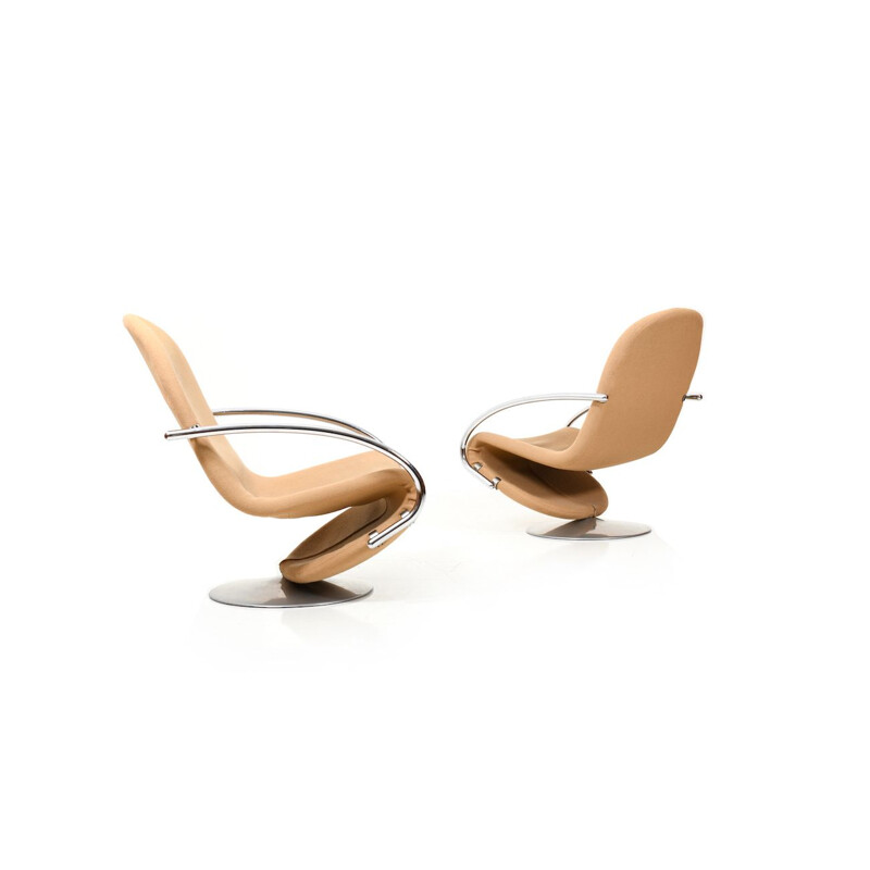 Pair of vintage Lounge Chairs by Verner Panton 1970s