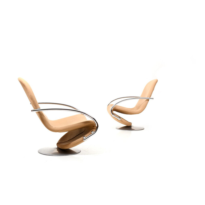 Pair of vintage Lounge Chairs by Verner Panton 1970s