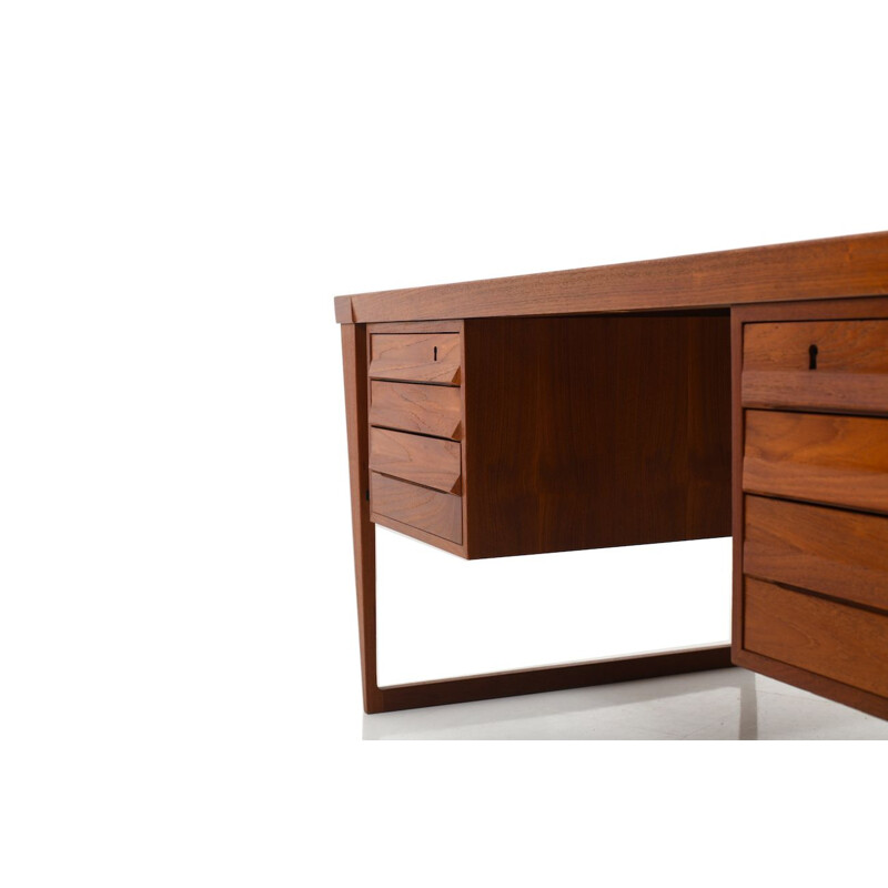 Vintage Free-Standing Desk by Kai Kristiansen for Feldballe Mobelfabrik 1950s