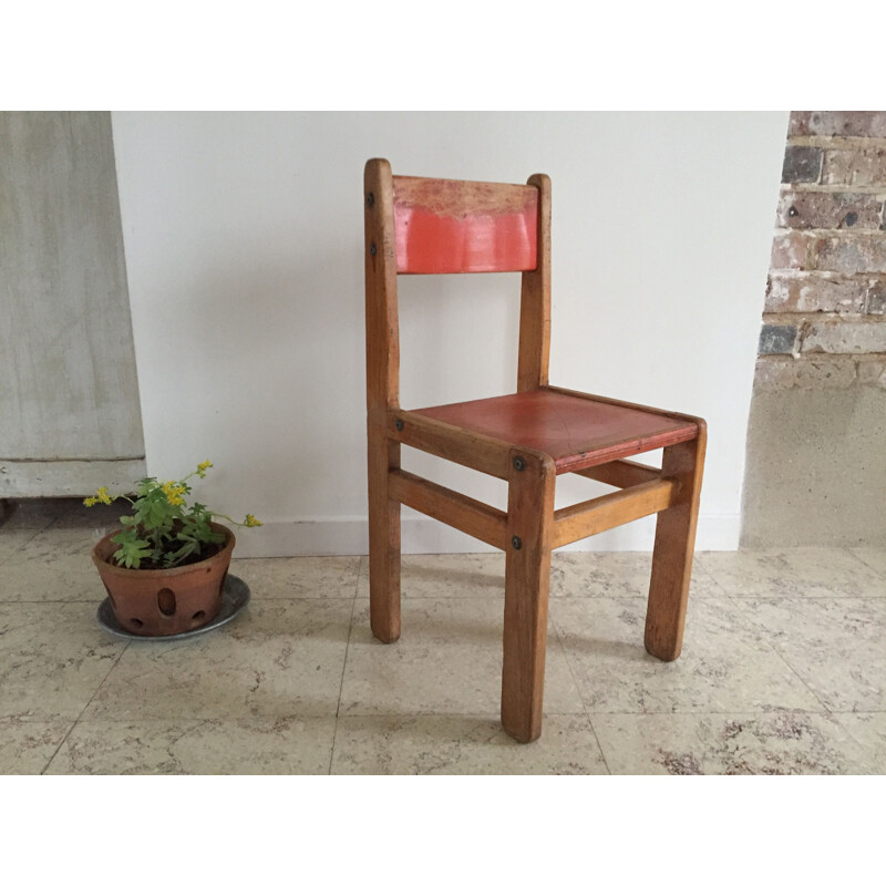 Vintage Jean Prouvé children's chair 1970s