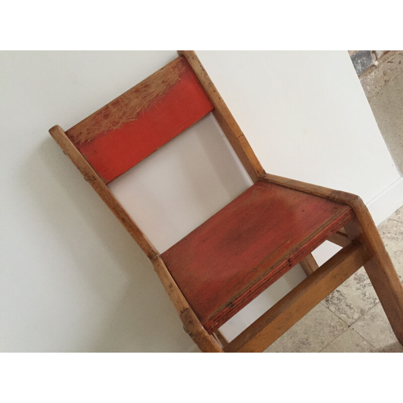 Vintage Jean Prouvé children's chair 1970s