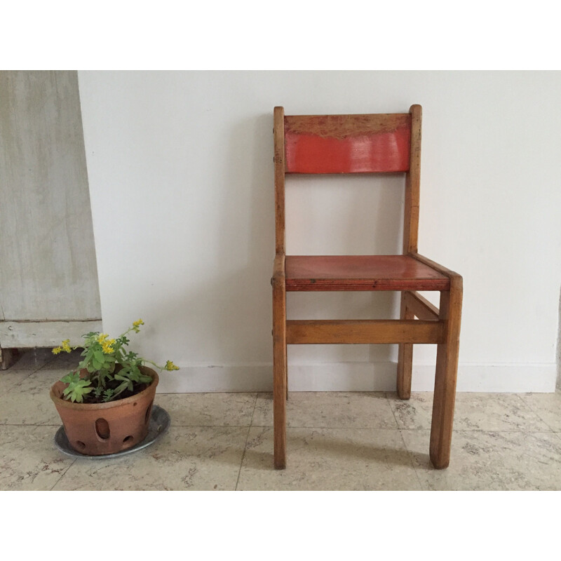 Vintage Jean Prouvé children's chair 1970s