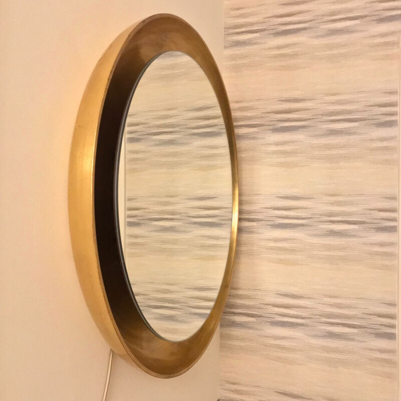 Vintage Round golden mirror