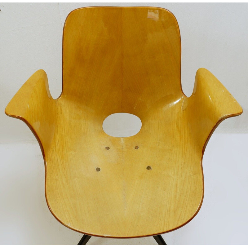 Chaise "Medea" vintage pivotante de Vittorio Nobili pour Fratelli Tagliabue, 1950