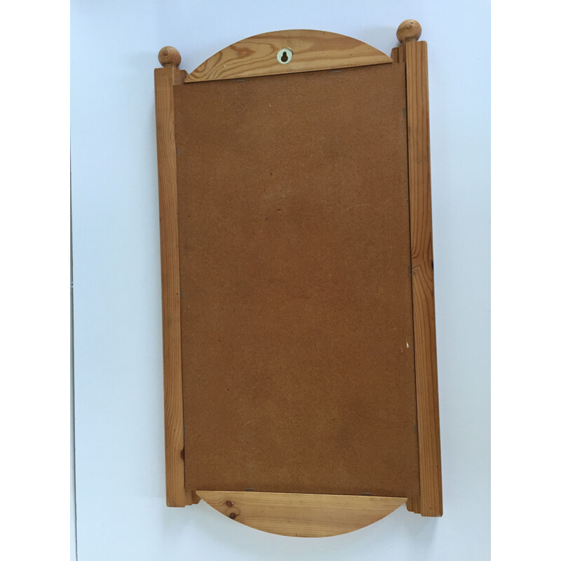 Vintage wooden mirror 1980s