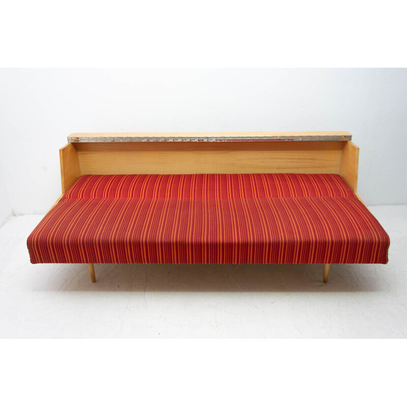 Mid century folding sofabed Czechoslovakia 1950s