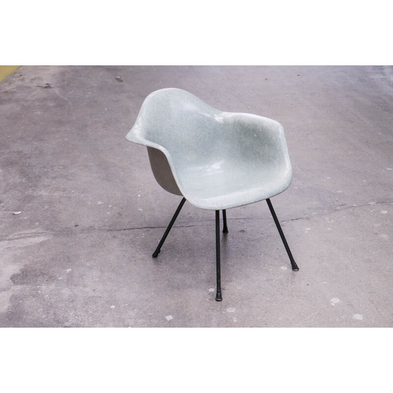 Herman Miller "LAX" armchair in seafoam green fiberglass, Charles & Ray EAMES - 1950s