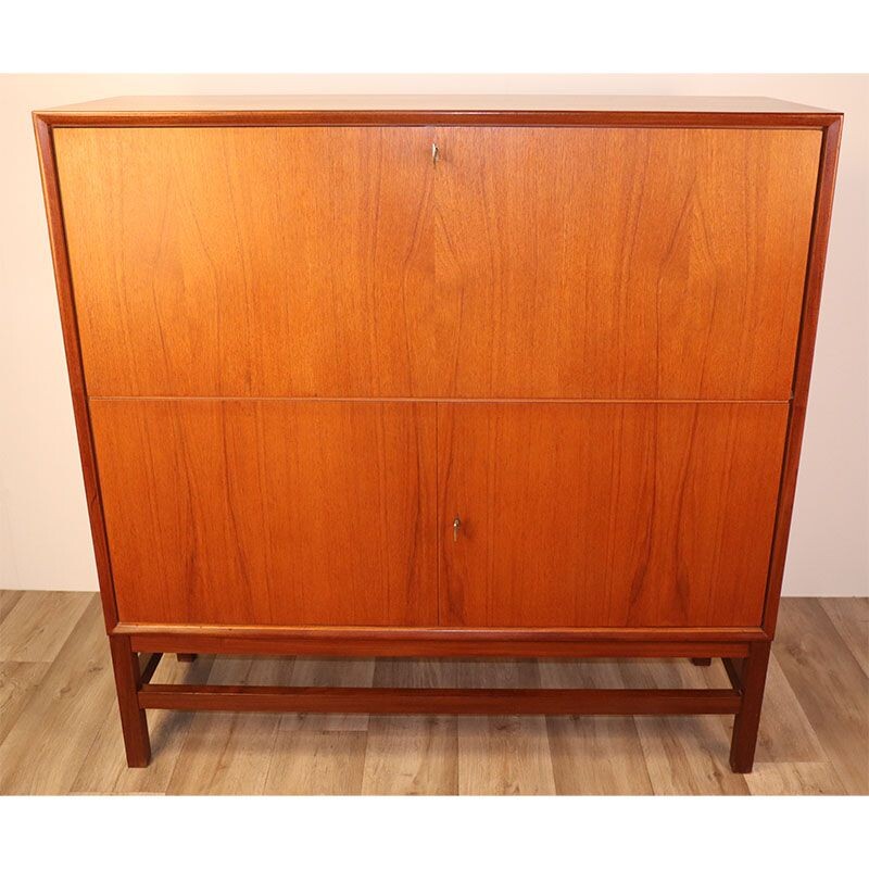 Vintage teak secretary Scandinavian 1960s