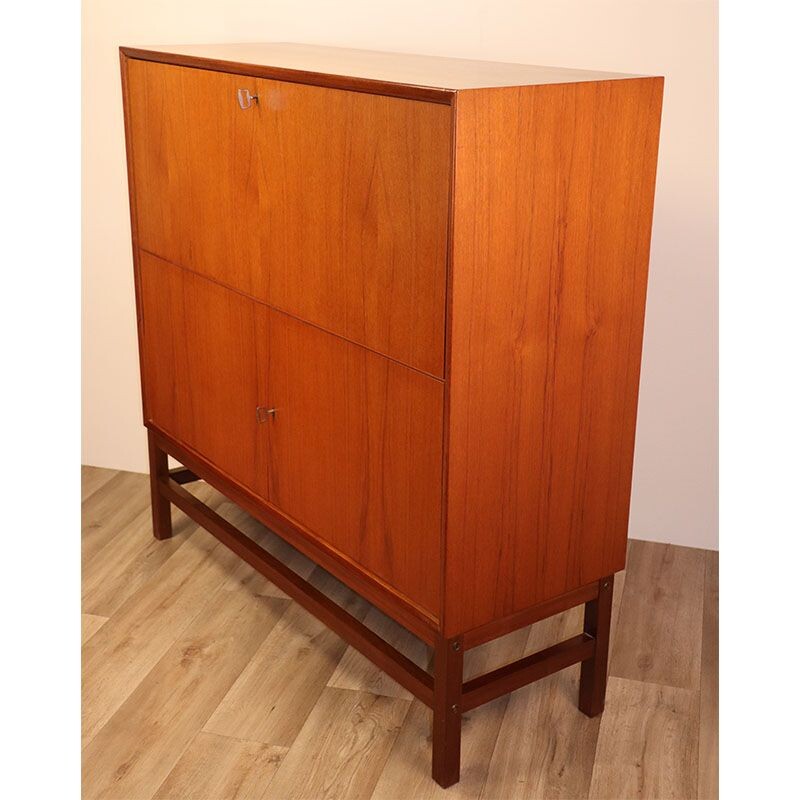 Vintage teak secretary Scandinavian 1960s