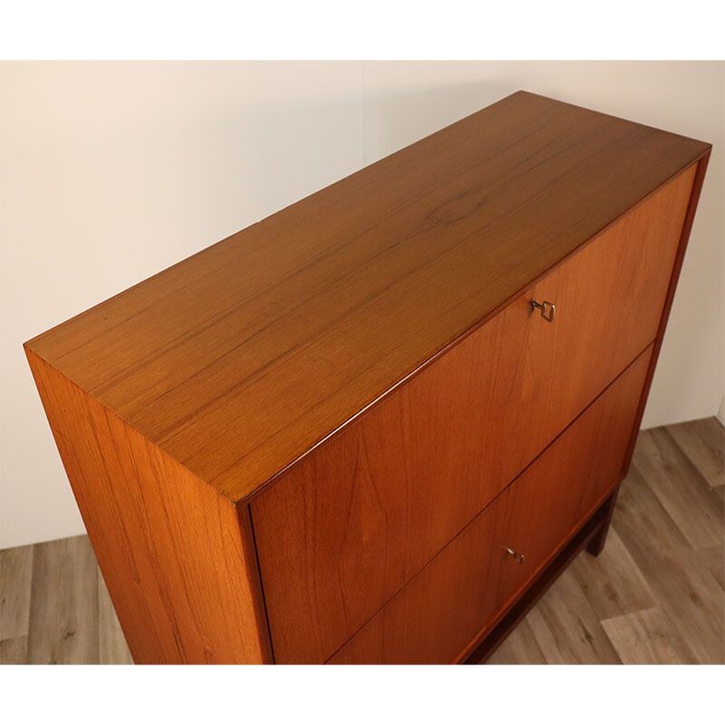 Vintage teak secretary Scandinavian 1960s