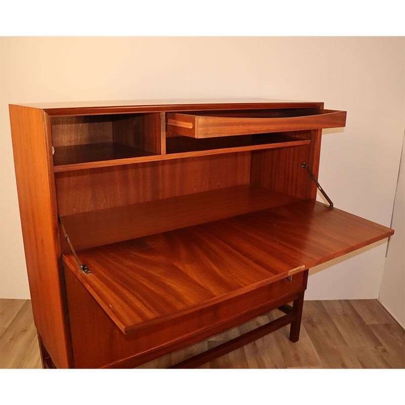 Vintage teak secretary Scandinavian 1960s