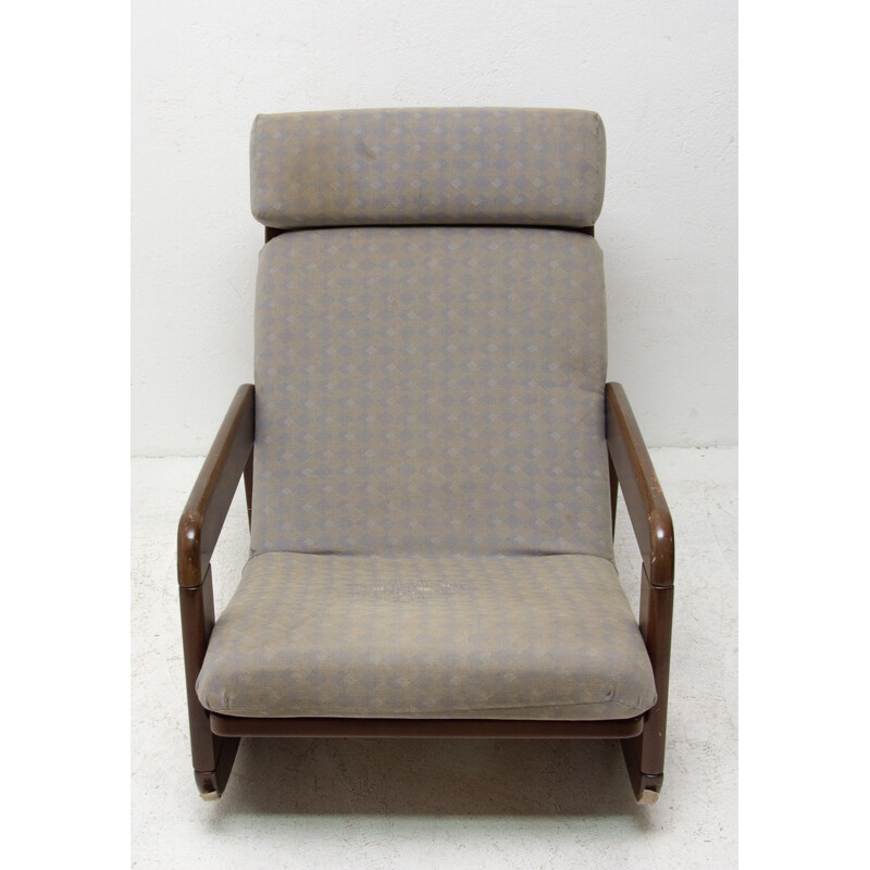 Mid Century rocking chair Czechoslovak 1960s