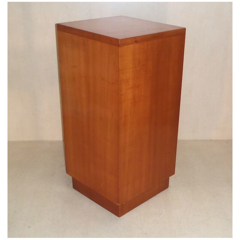 Vintage high bedside table in cherry wood 1960s