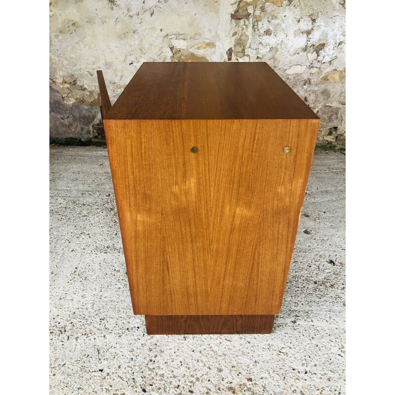 Vintage teak storage cabinet by Kempkes scandinavian 1960s