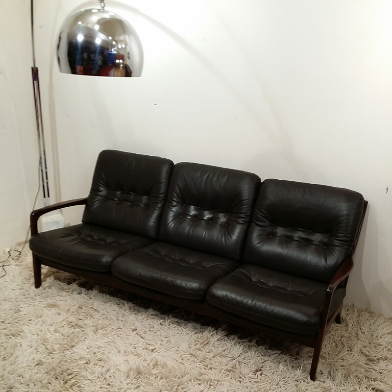 Scandinavian sofa in leather - 80