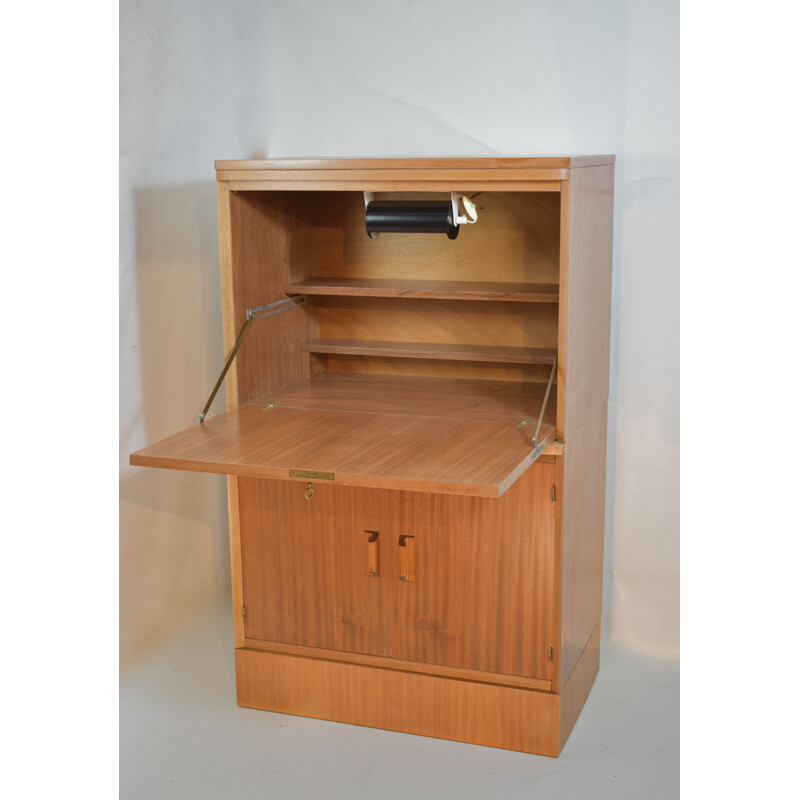 Mahogany desk vintage secretary, 1960